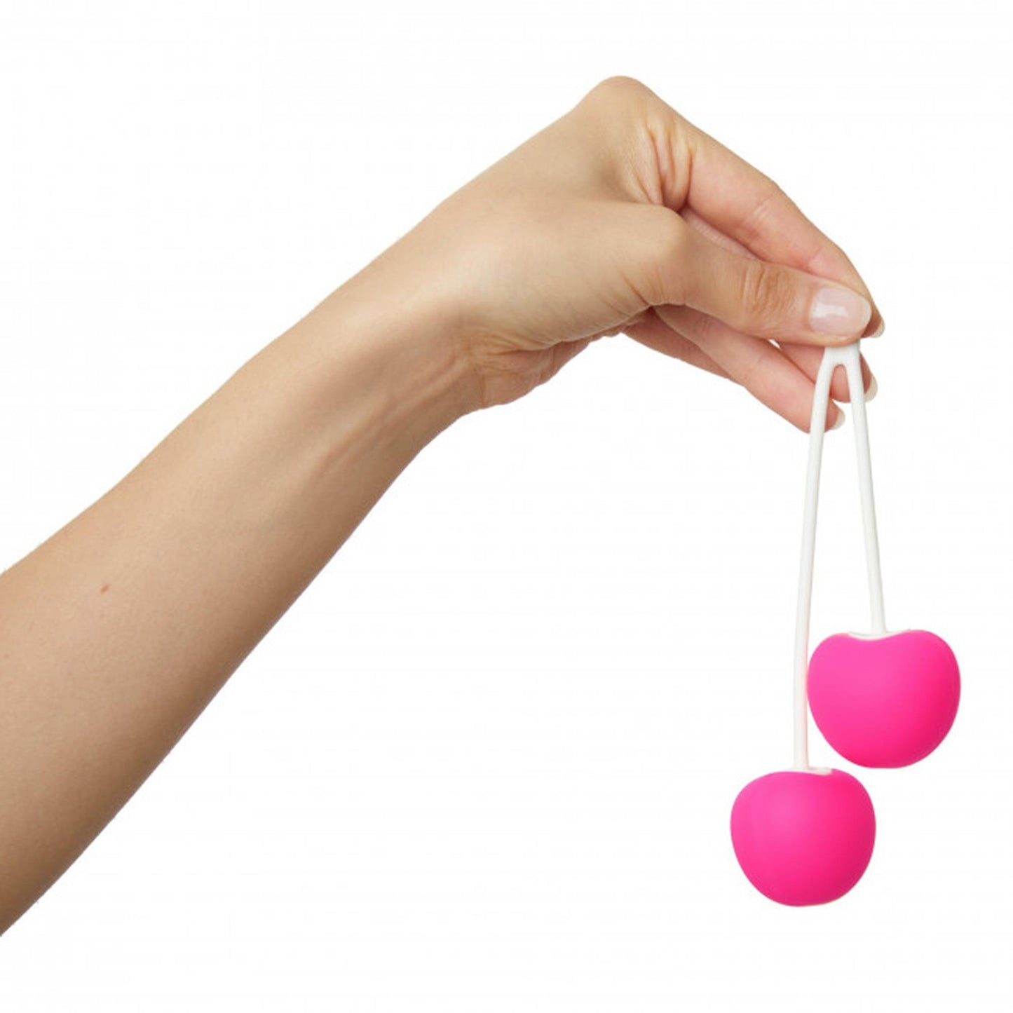 Love to Love Cherry Love – kompaktowe kulki do ćwiczeń mięśni dna miednicy trzymane w dłoni