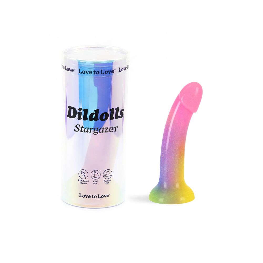 Dildo Love to Love Dildolls Stargazer obok firmowego opakowania