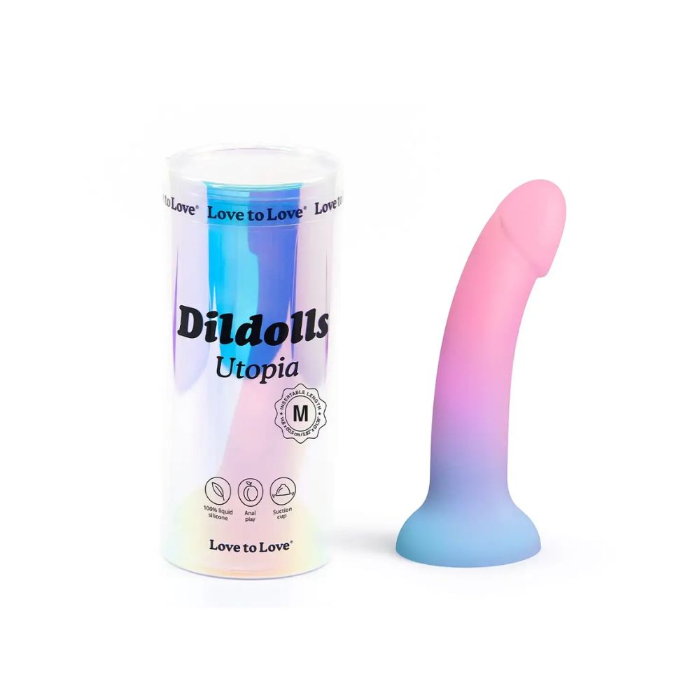 Dildo Love to Love Dildolls Utopia obok firmowego opakowania