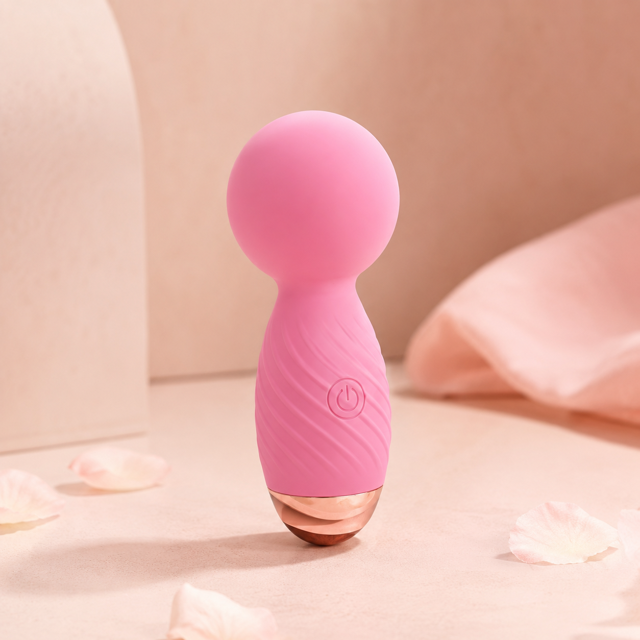 Stymulator Love to Love Itsy Bitsy Tiny Wand na pastelowym tle