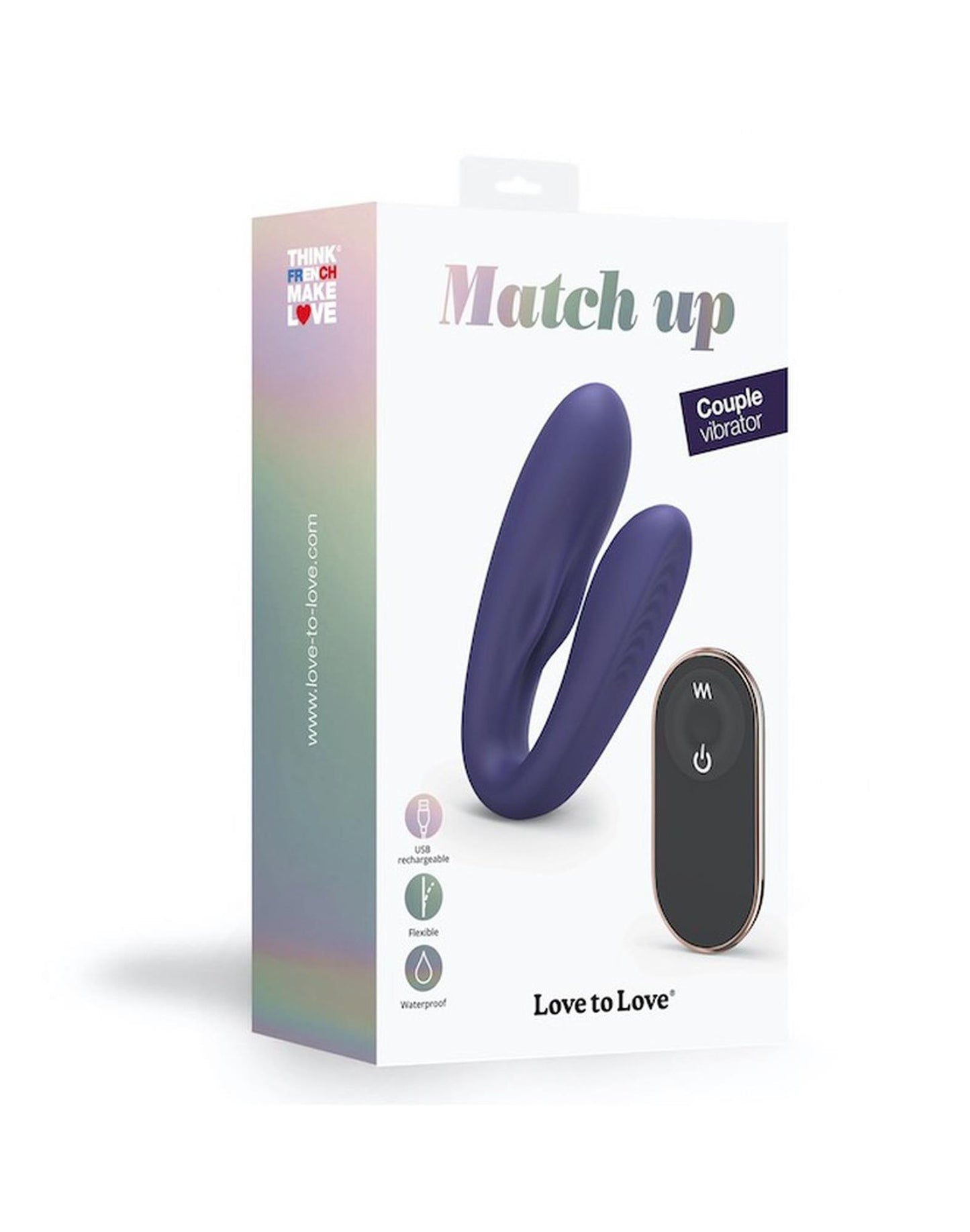 Love to Love Match Up Midnight Indigo – wibrator dla par z pilotem w opakowaniu