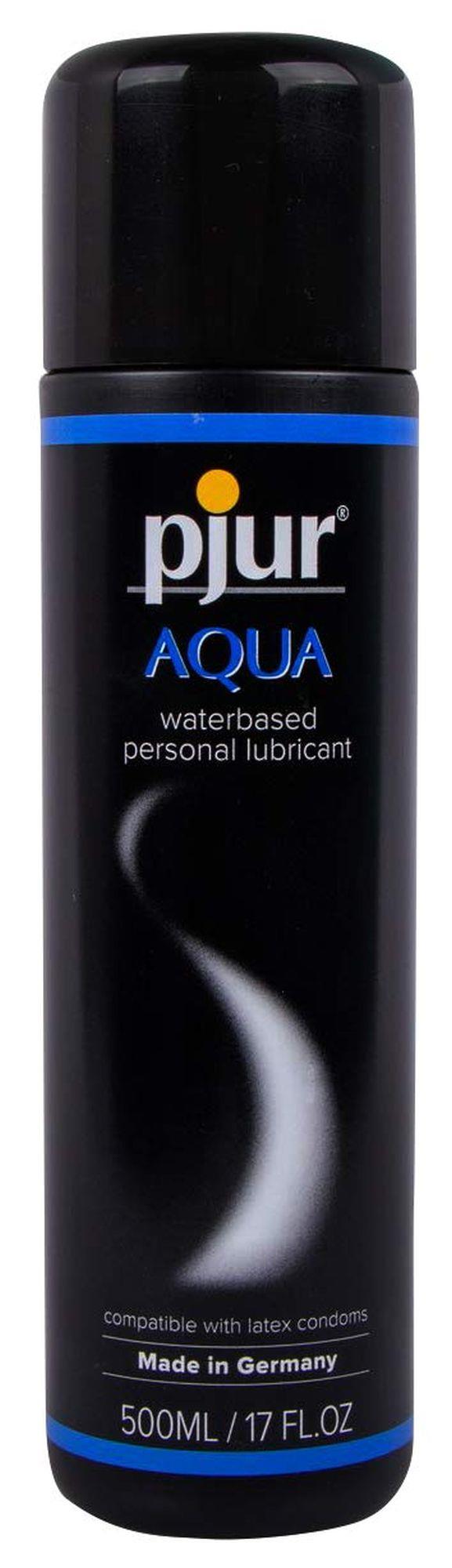 pjur Aqua lubrykant na bazie wody 500 ml na białym tle