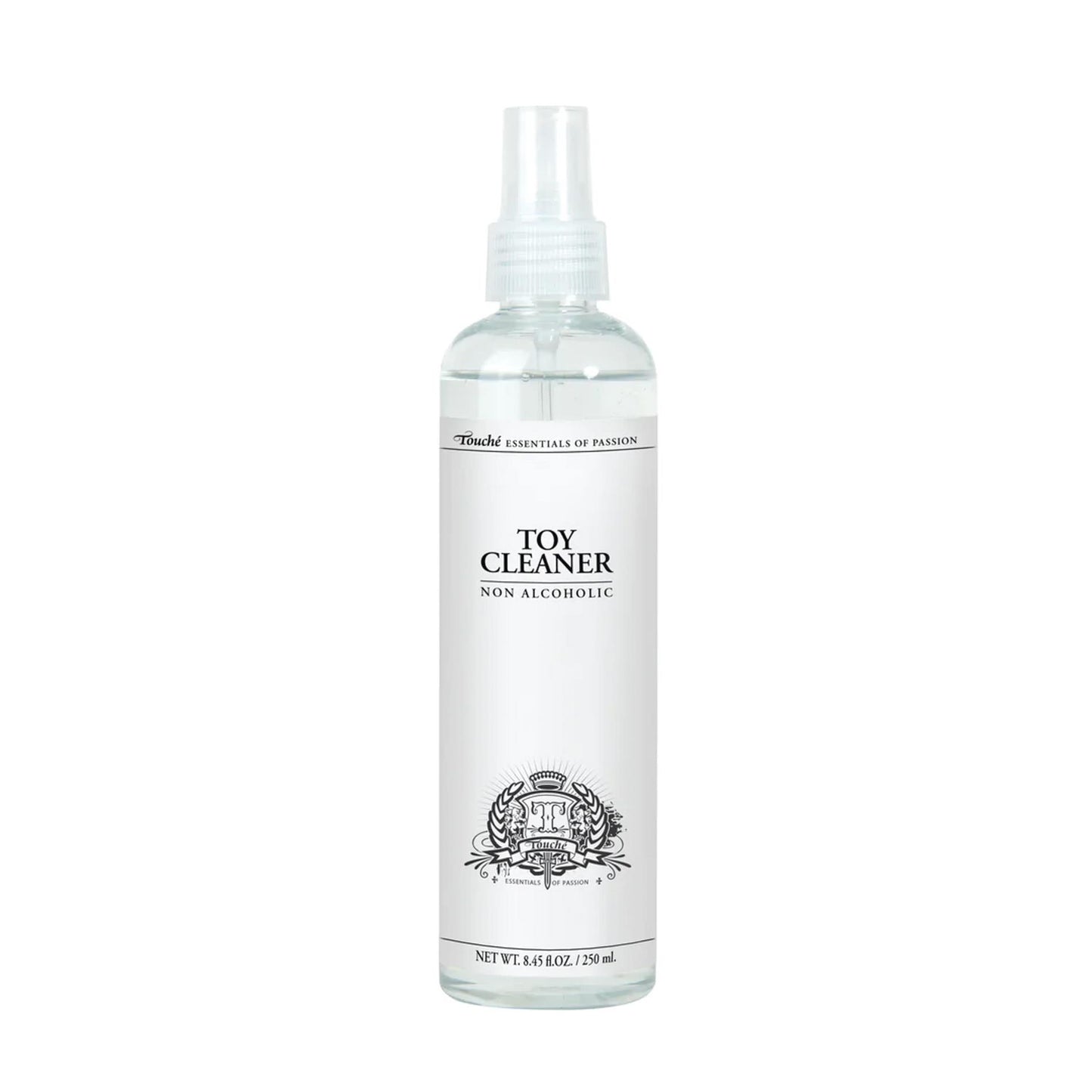 Płyn do czyszczenia zabawek intymnych Touché Toy Cleaner Non Alcoholic 250 ml na białym tle